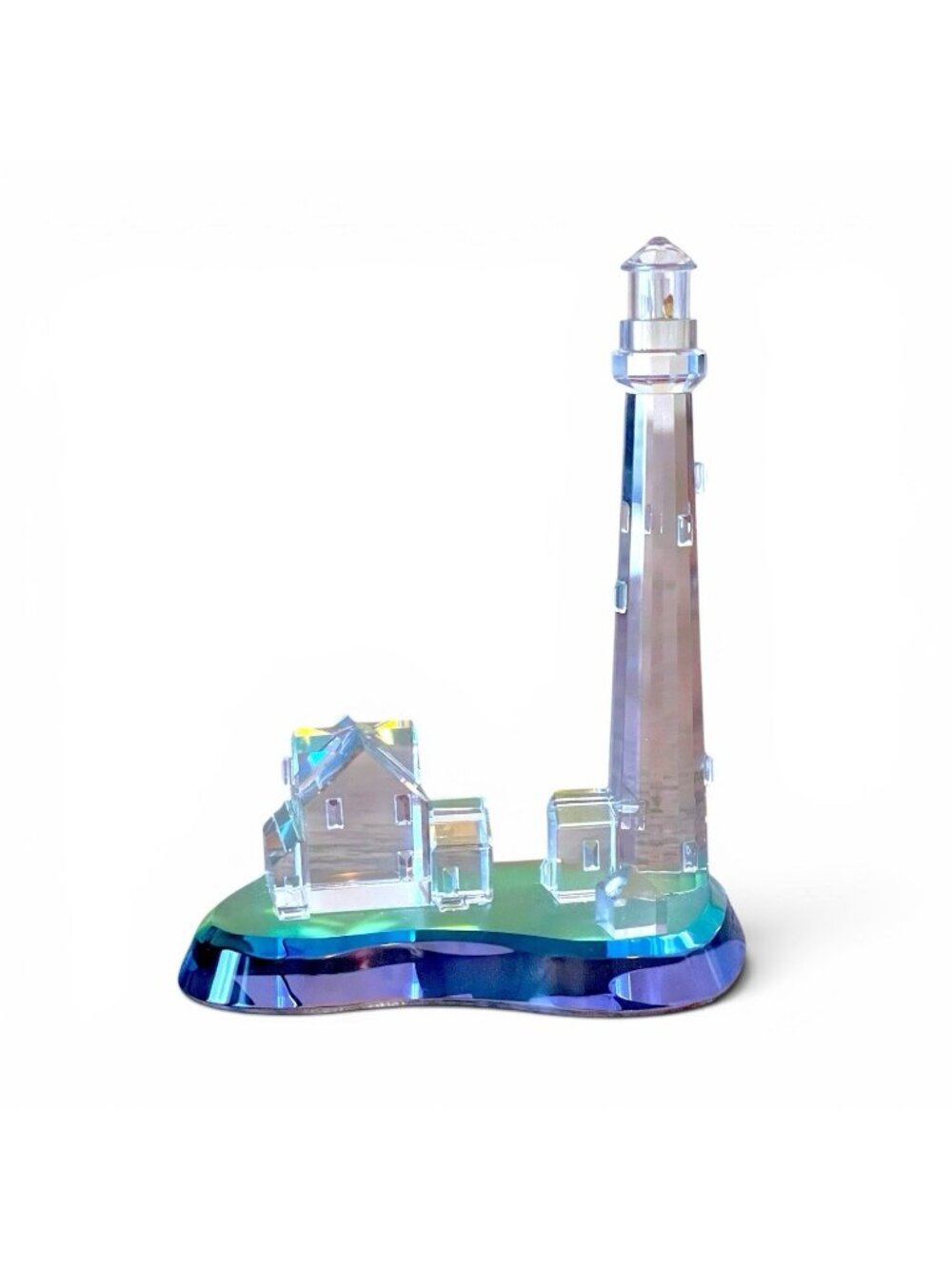 Vintage Crystal World Cape May New Jersey Lighthouse Figurine Rudy Nakai 2000
